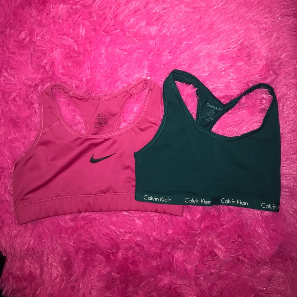 2 Nike and Calvin Klein Sports bras